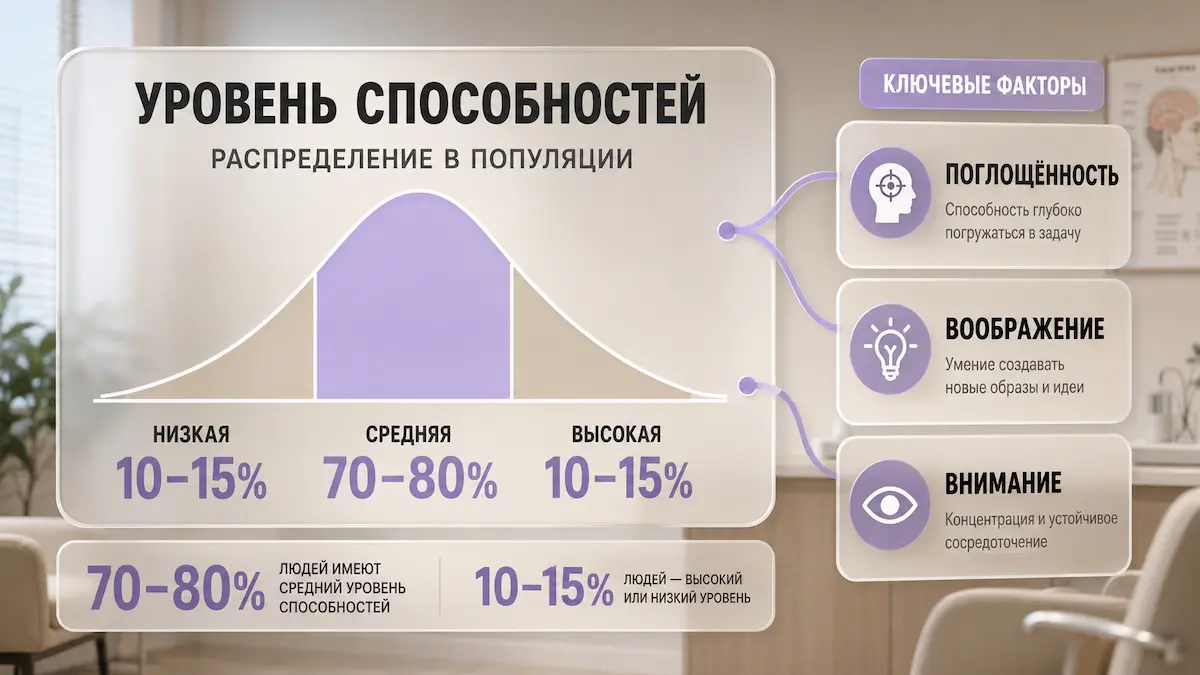 Инфографика: три группы внушаемости и факторы, влияющие на гипнабельность