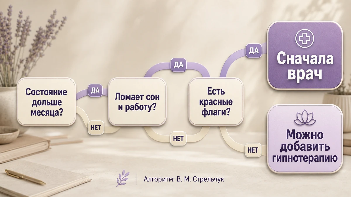 Дерево решений: подходит ли вам гипноз от стресса