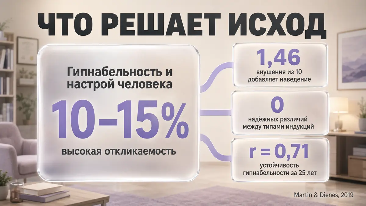 Инфографика: что определяет успех быстрой индукции гипноза