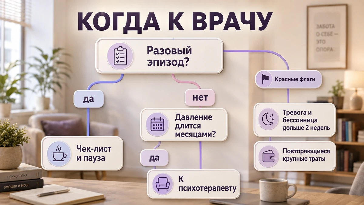 Схема выбора: когда достаточно самопомощи, а когда нужна консультация специалиста