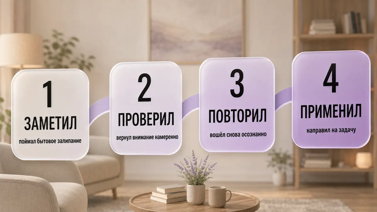 Схема пути от бытового залипания к терапевтической работе в трансе