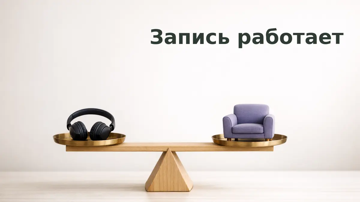 Весы в равновесии: наушники и кресло терапевта
